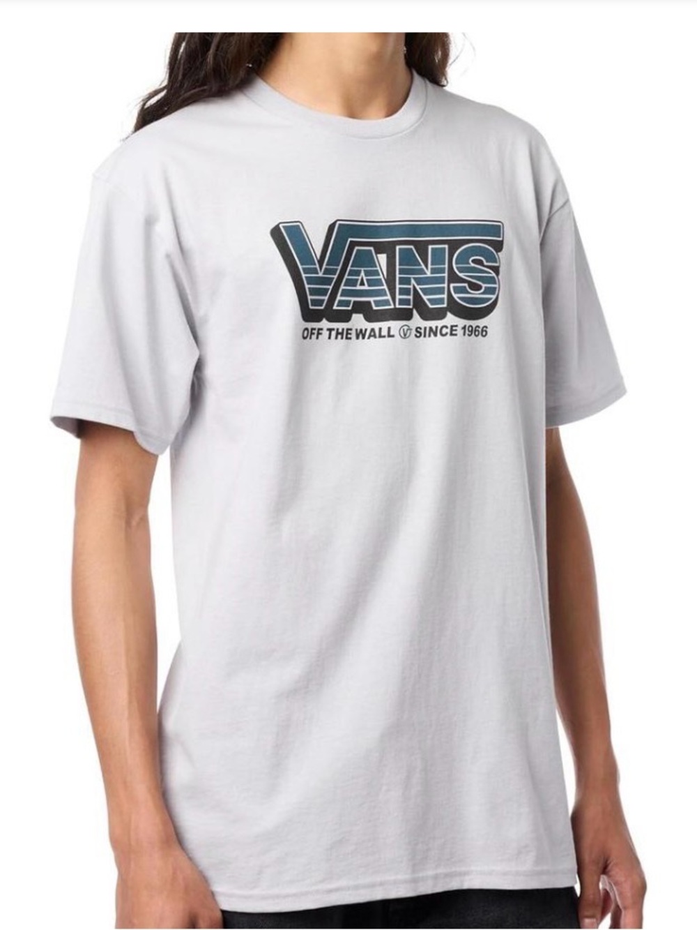 Vans Gray and Black Logo Graphic Tee
